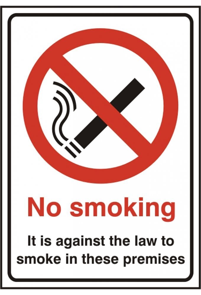BSS1185 No Smoking Sign PVC Version