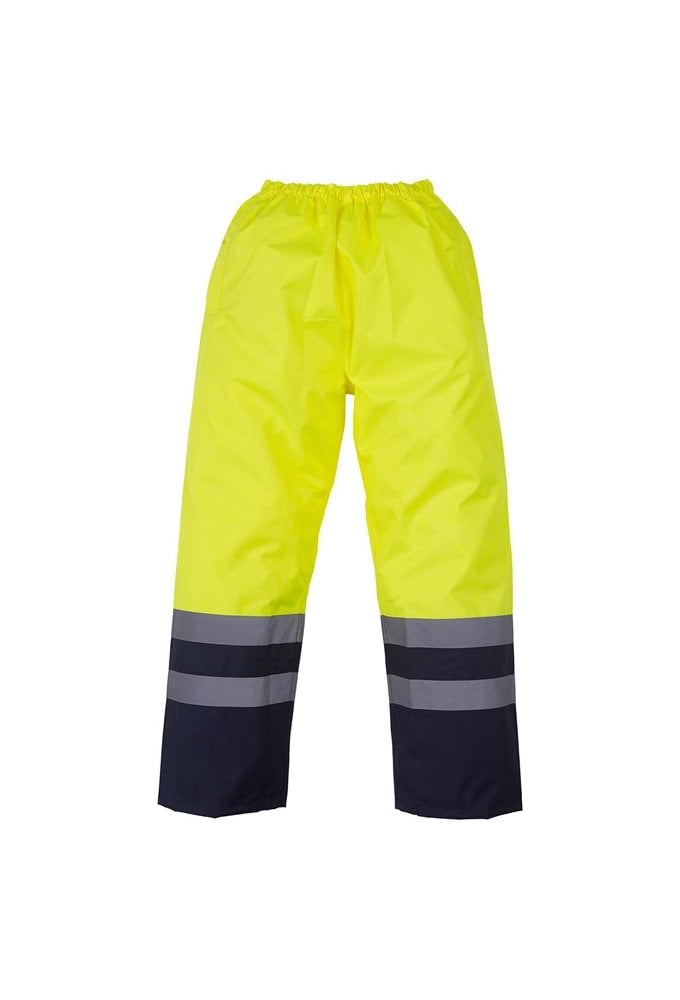 YK072 Hi-Vis Waterproof OverTrousers (Small To 3XL) 2 COLOURS RIS 3279 TOM In Orange