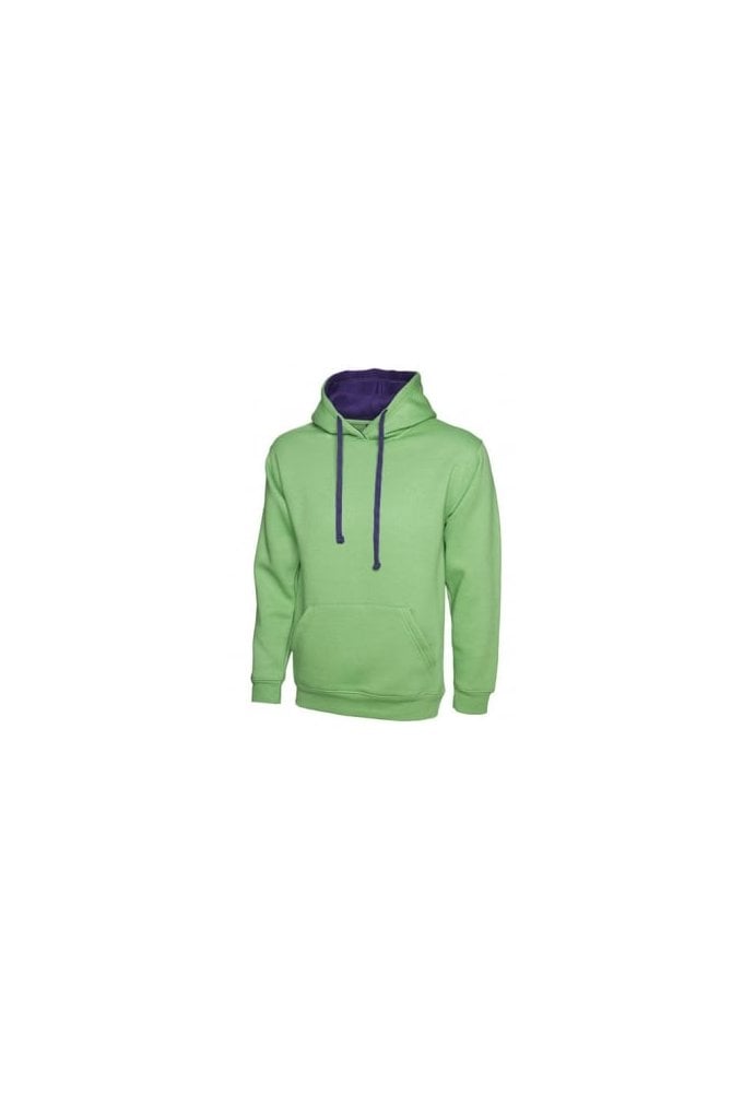 UC507 Uneek Contrast Hooded SweatShirt (Xsmall to 4Xlarge) 12 Colours