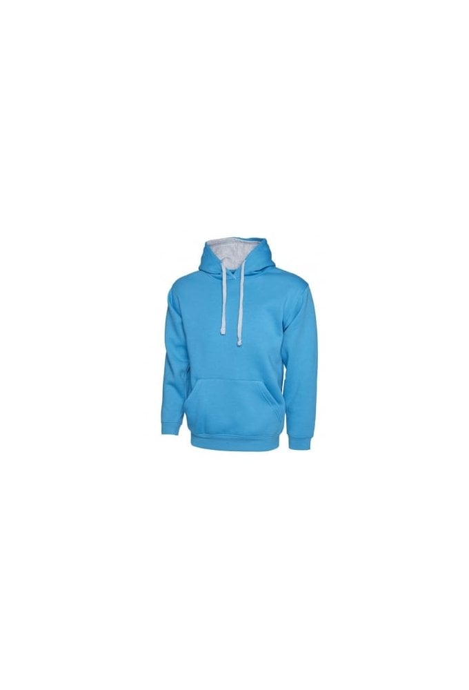 UC507 Uneek Contrast Hooded SweatShirt (Xsmall to 4Xlarge) 12 Colours