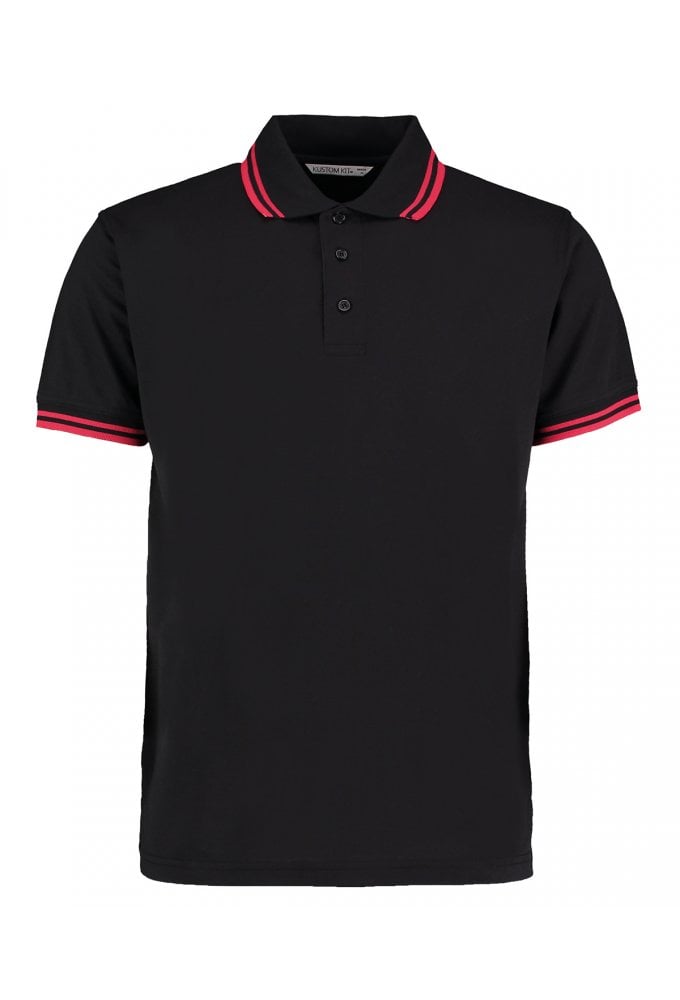KK409 Kustom Kit Tipped collar polo (Small to 3XLarge) 11 COLOURS