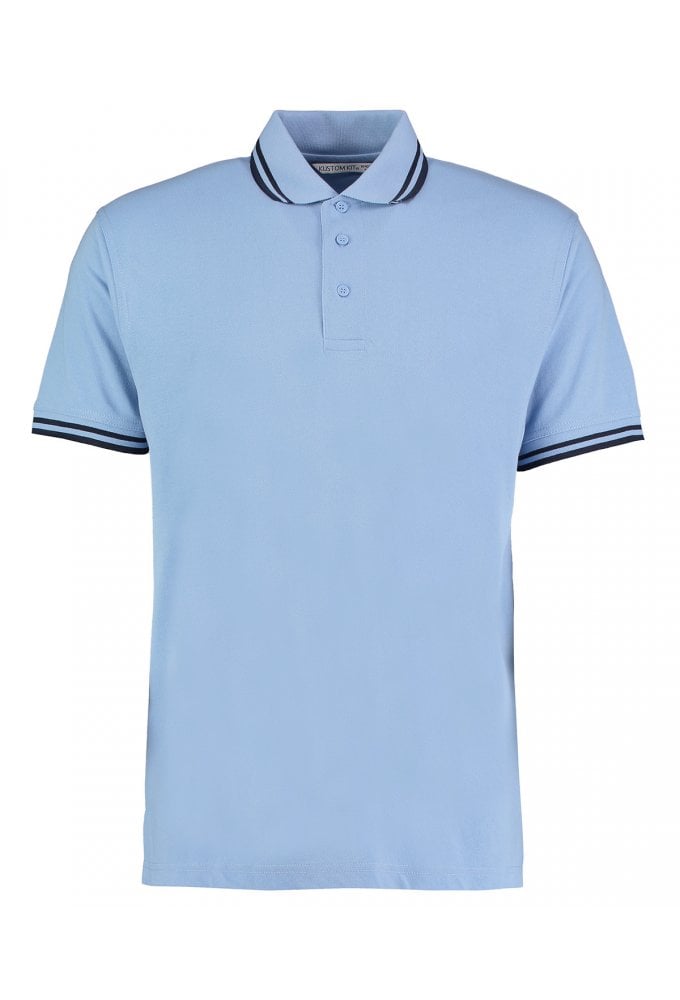 KK409 Kustom Kit Tipped collar polo (Small to 3XLarge) 11 COLOURS