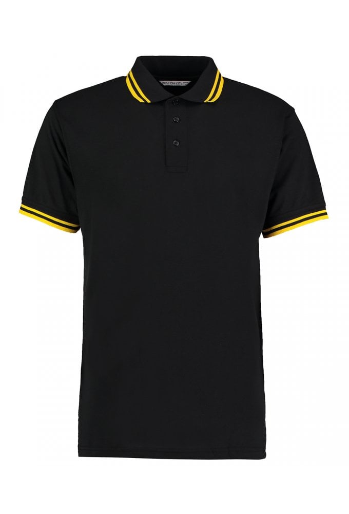 KK409 Kustom Kit Tipped collar polo (Small to 3XLarge) 11 COLOURS