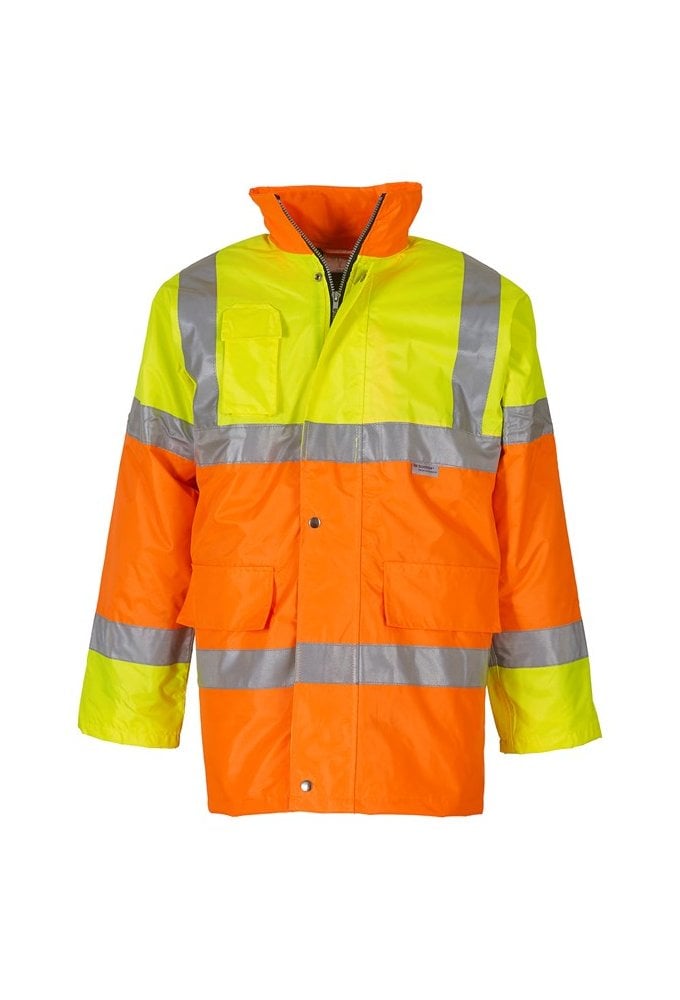 YK047 Hivis  Waterproof Windproof Contrast Jacket (SmallTo3XL) 4 COLOURS