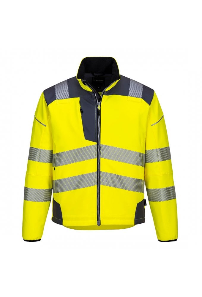 T402 PW3 Hi Vis Two Tone Breathable Waterproof Windproof Softshell Jacket (XSmall to 6Xlarge) 6 COLOURS RIS 3279 TOM Orange only