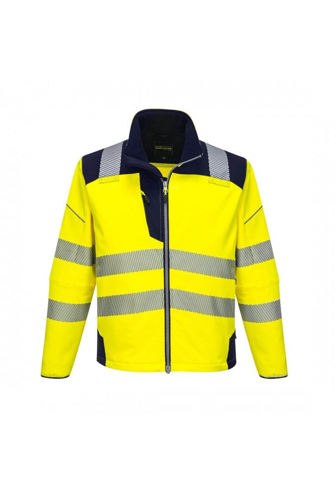 T402 PW3 Hi Vis Two Tone Breathable Waterproof Windproof Softshell Jacket (XSmall to 6Xlarge) 6 COLOURS RIS 3279 TOM Orange only