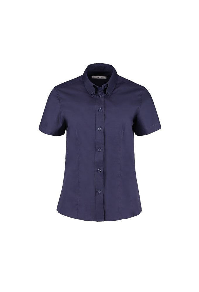 KK701 Womens Corporate Oxford Short Sleeved Blouse (Size 8 To Size 26)  7 COLOURS