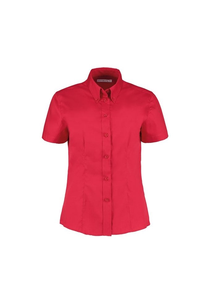 KK701 Womens Corporate Oxford Short Sleeved Blouse (Size 8 To Size 26)  7 COLOURS