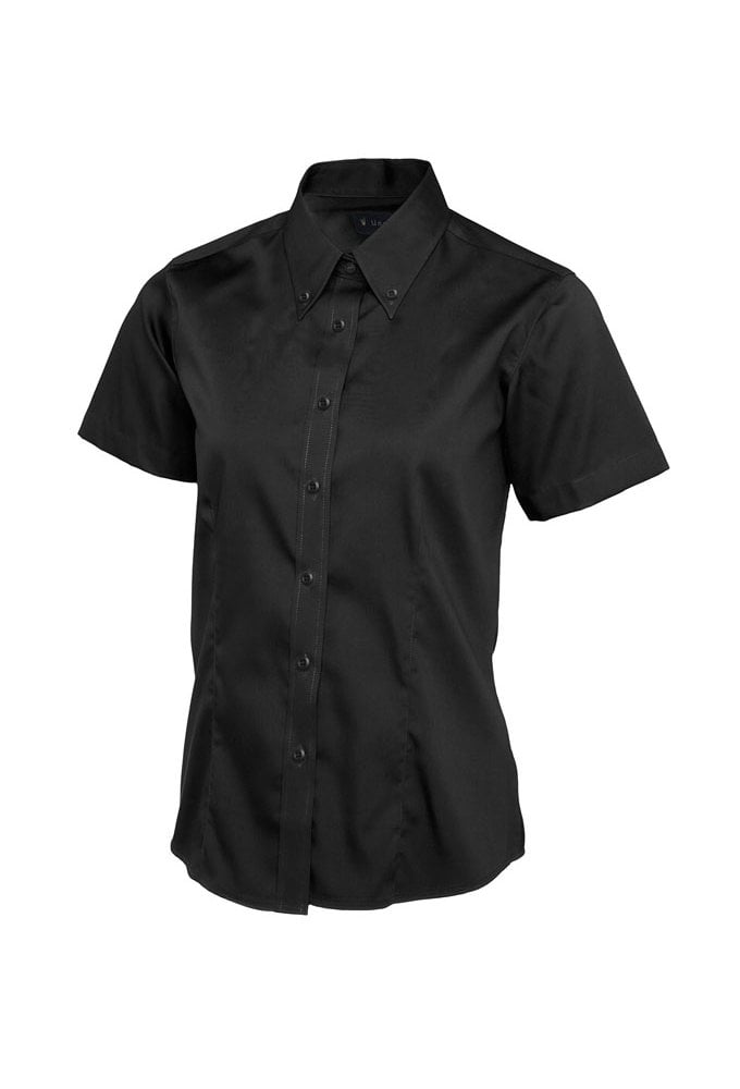 UC704 Ladies Pinpoint Short Sleeved Oxford Shirt (Size 8 to Size 24)  7 COLOURS