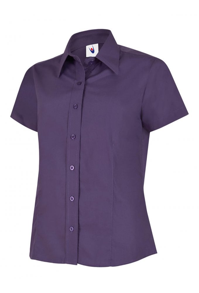 UC712 Ladies Poplin Half Sleeve Shirt (Size 8 to Size 24) 10 COLOURS