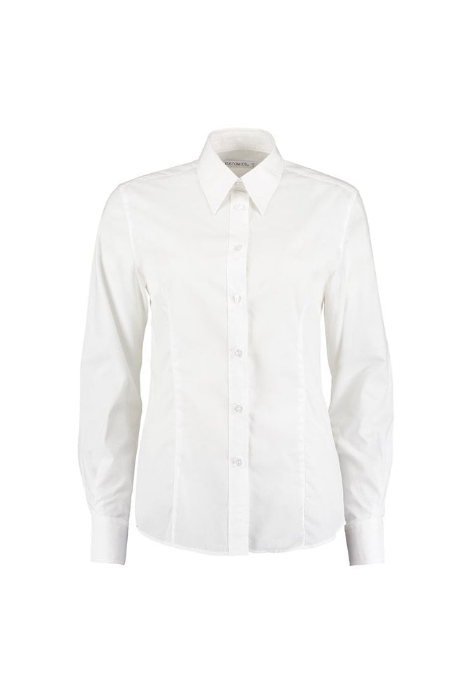 KK729 Womens WorkForce Long Sleeved Blouse (Size 8 To 24)  3 COLOURS