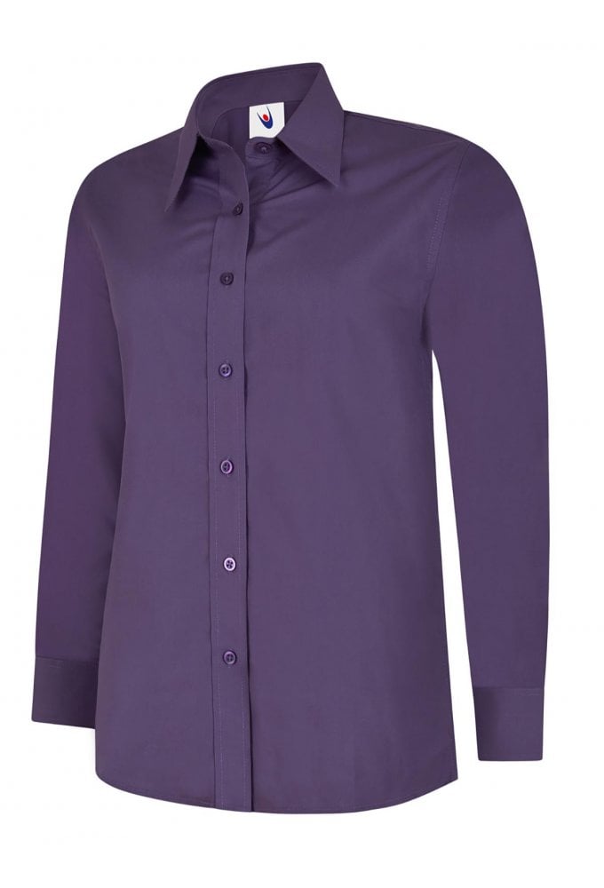UC711 Ladies Poplin Full Sleeve Shirt (XS To 5XL)  9 COLOURS