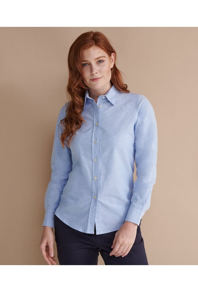 HB511 Womens Long Sleeved Classic Oxford Shirt  (XS To 4XL)  2 COLOURS