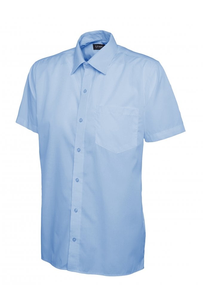 UC710 Mens Poplin Half Sleeve Shirt  (Collar Size 14.5 To 19.5)  10 COLOURS