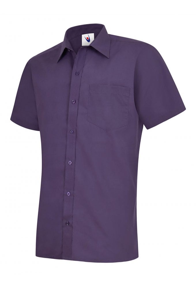 UC710 Mens Poplin Half Sleeve Shirt  (Collar Size 14.5 To 19.5)  10 COLOURS