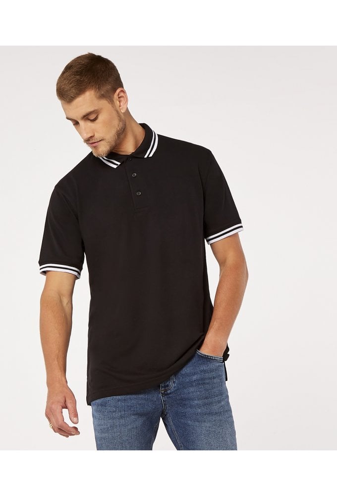 KK409 Kustom Kit Tipped collar polo (Small to 3XLarge) 11 COLOURS