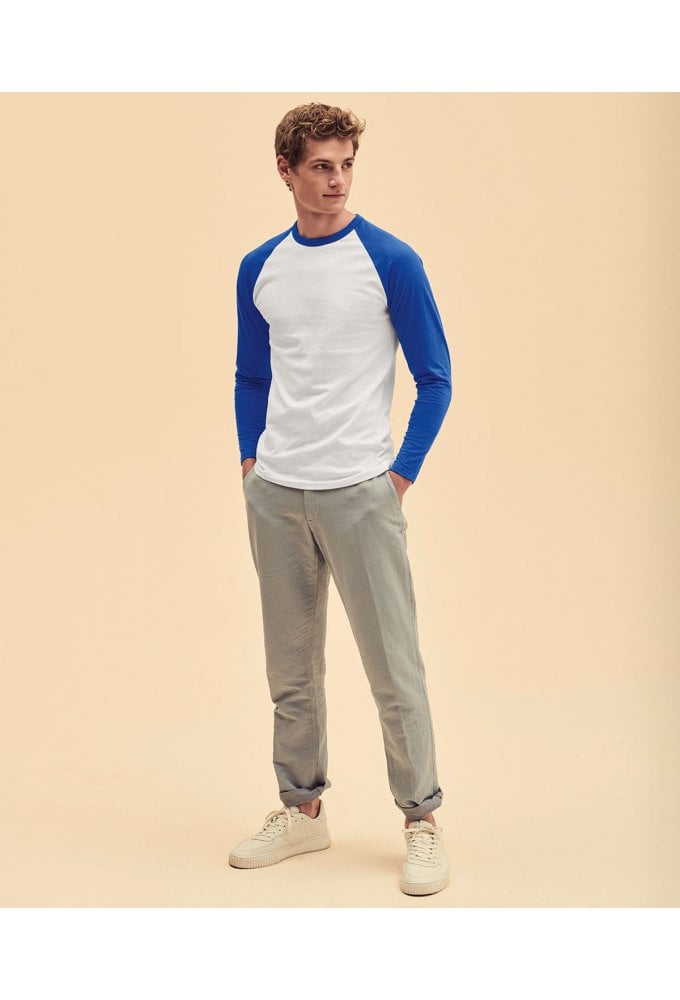 SS028 Long Sleeved BaseBall T-Shirt (Small To 2XL) 4 COLOURS