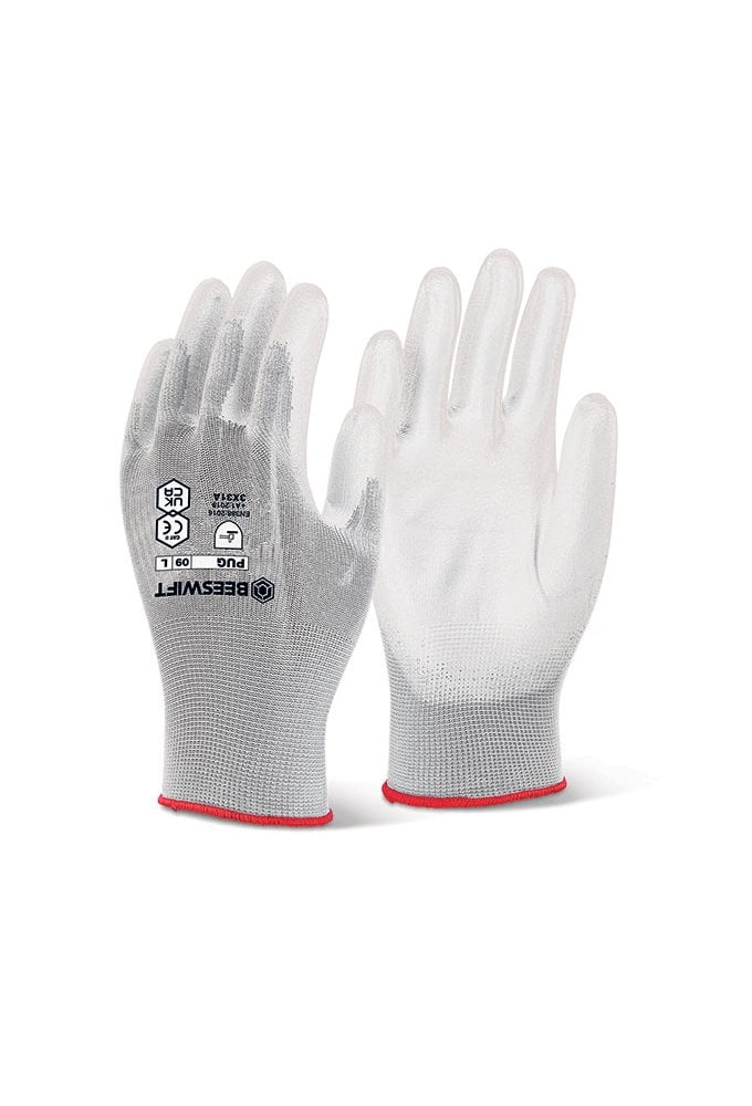 PUG Beeswift PU Coated Glove (size 7 to 10 ) 3 COLOURS Pack Size 100 Pairs