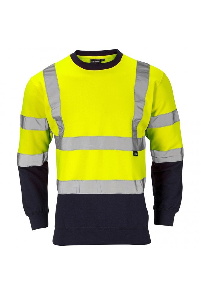 651491 Supertouch Hi-Vis 2 Tone Yellow Sweatshirt (Small to 4XLarge)