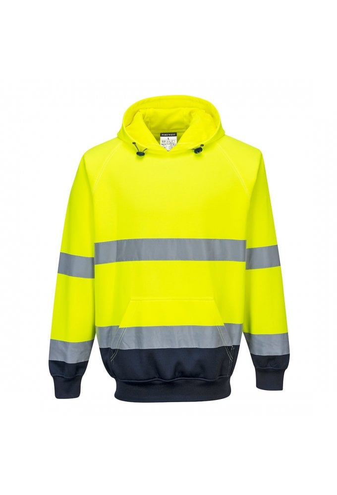 B316 Portwest Two Tone Hooded Sweatshirt (Small to 3XLarge) 2 COLOURS RIS 3279 TOM In Orange