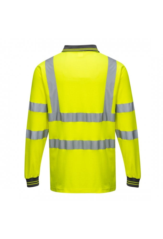 S271 - Hi-Vis Cotton Comfort Polo Shirt L/S (Small to 3XLarge) 2 COLOURS