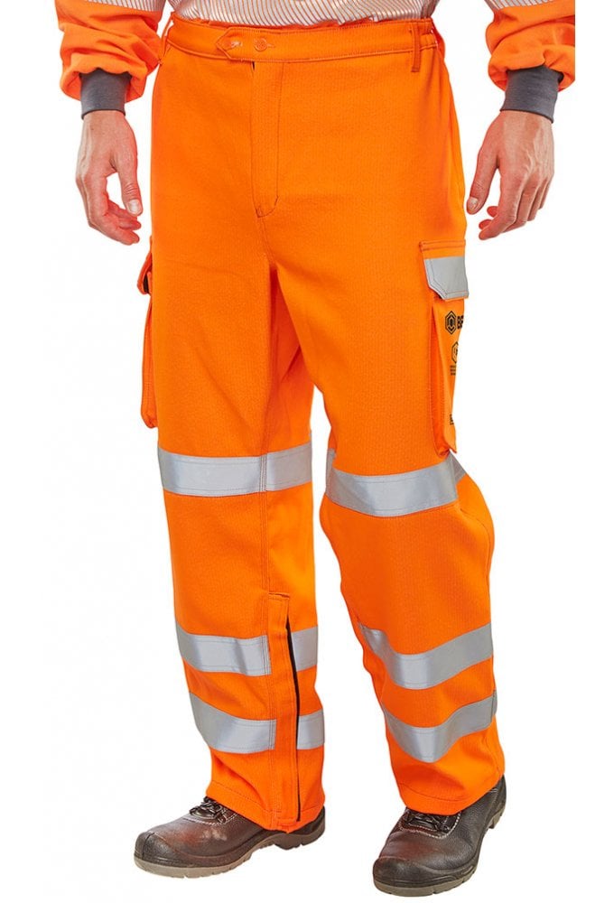 CARC152 Beeswift Flame Retardent Anti Static ARC Compliant Hi Vis Combat Trousers (30 to 48 Waist)
