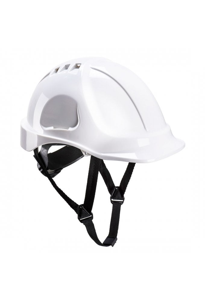 PS55 - Portwest Endurance Plus Helmet Vented Ratchet with 6 Point Harness 4 Point Chin Strap White