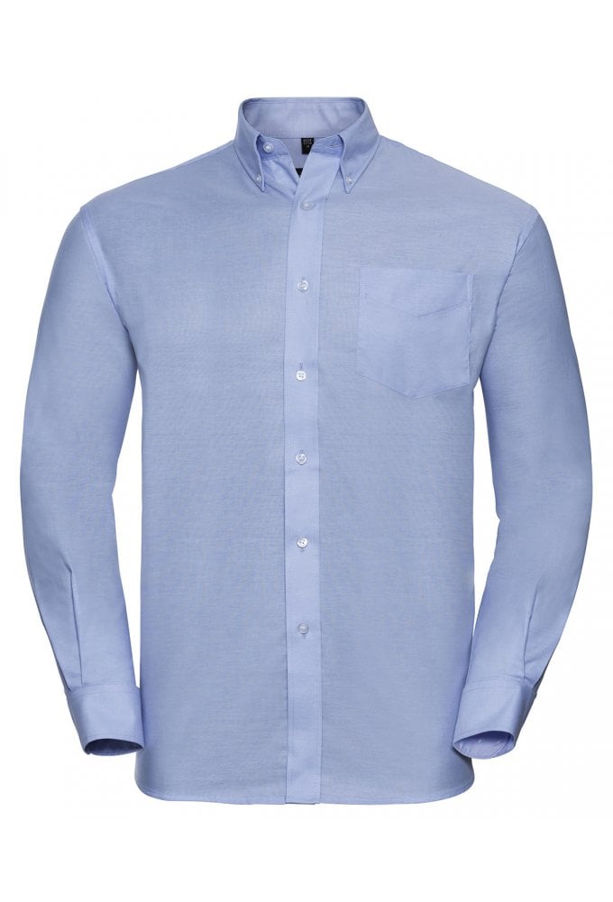 Russell J932M Long sleeve easycare Oxford shirt Size 14.5-21 (5 COLOURS)