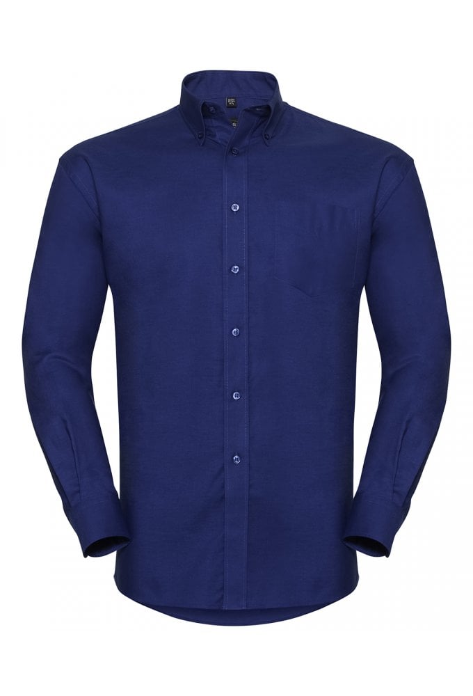 Russell J932M Long sleeve easycare Oxford shirt Size 14.5-21 (5 COLOURS)