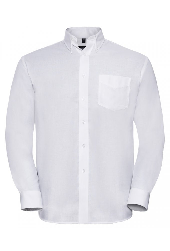 Russell J932M Long sleeve easycare Oxford shirt Size 14.5-21 (5 COLOURS)