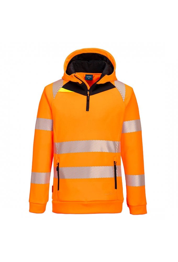 Portwest DX482 DX4 Hi-Vis 1/4 Zip Hoodie Size Small-5XL (2 COLOURS)