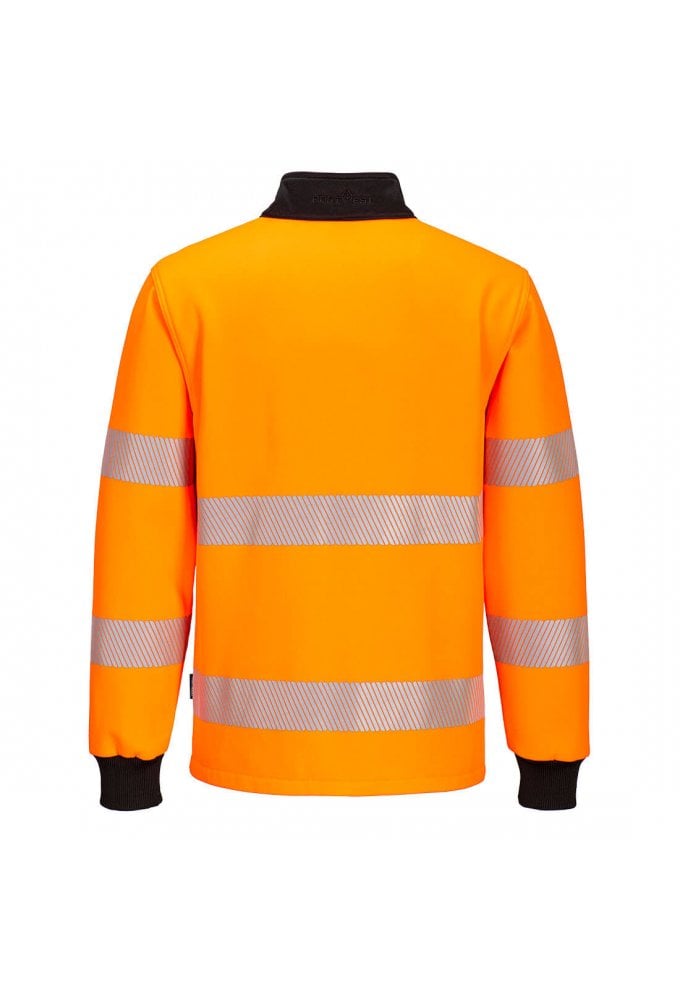 Portwest PW326 - PW3 Hi-Vis 1/4 Zip Sweatshirt Size Small to 5XL (2 COLOURS) RIS 3279 TOM in Orange
