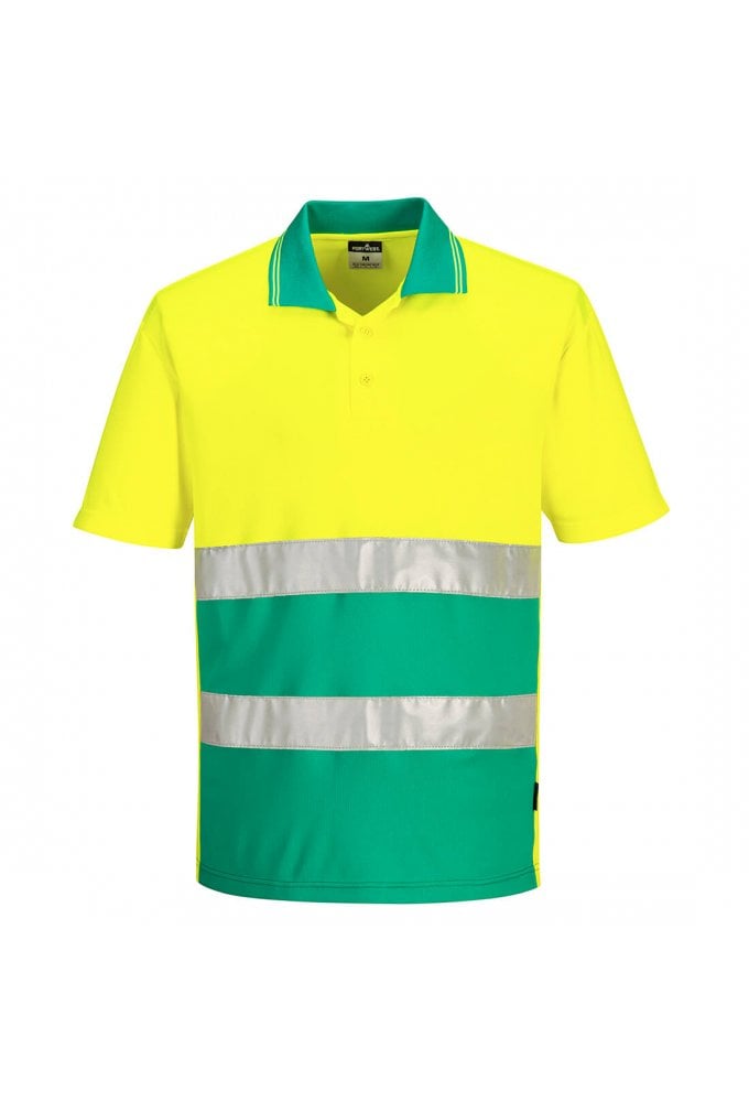 Portwest S175 - Hi-Vis Lightweight Contrast Polo Shirt Size S-4XL (2 COLOURS)