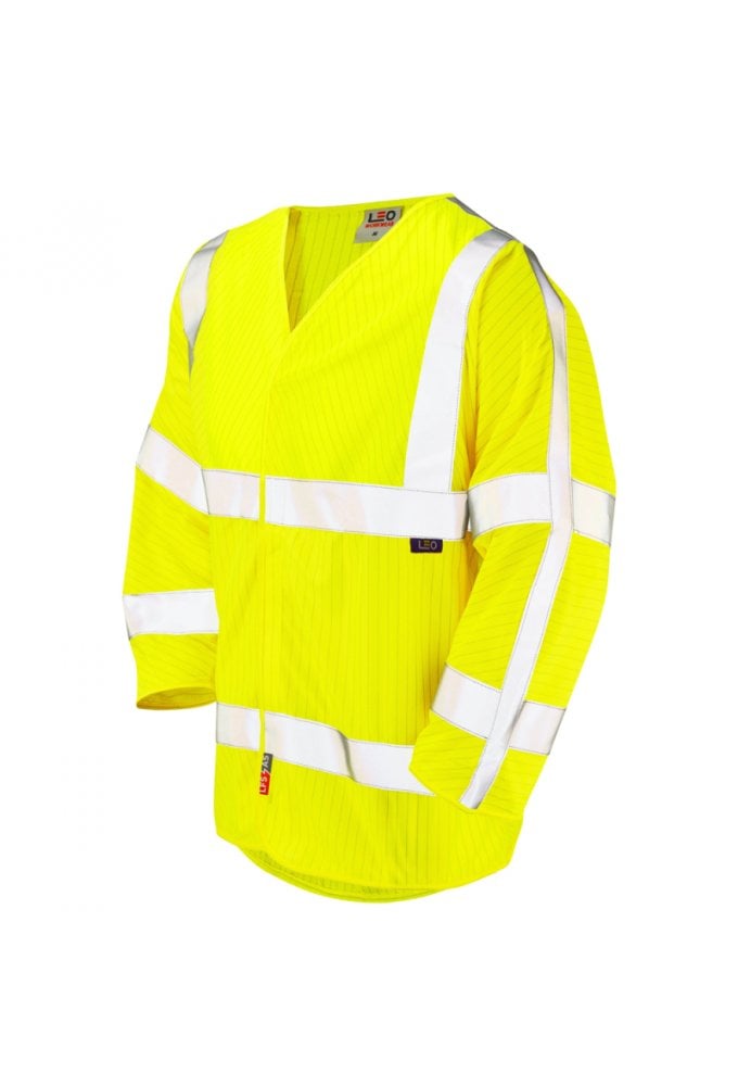 S18-Y LFS Yellow Flame Retardent Anti-Staic 3/4 Sleeve Hi Vis Vests (Small To 6XL)