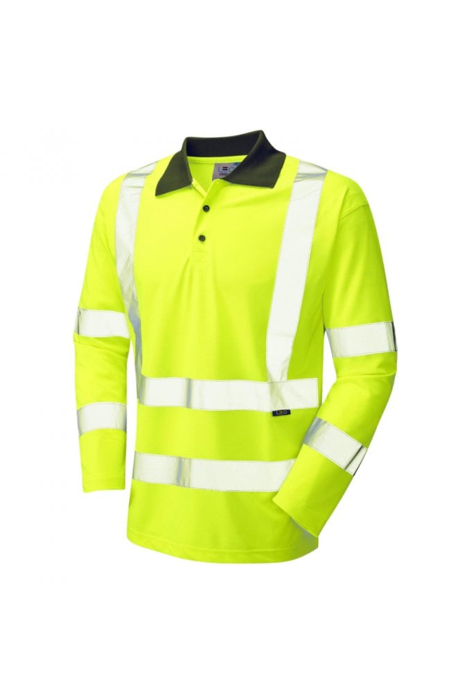 P06-Y Woolsery ISO 20471 Class 3 Coolviz EcoViz®RP Sleeved Polo Shirt Yellow(Small To 6XL)
