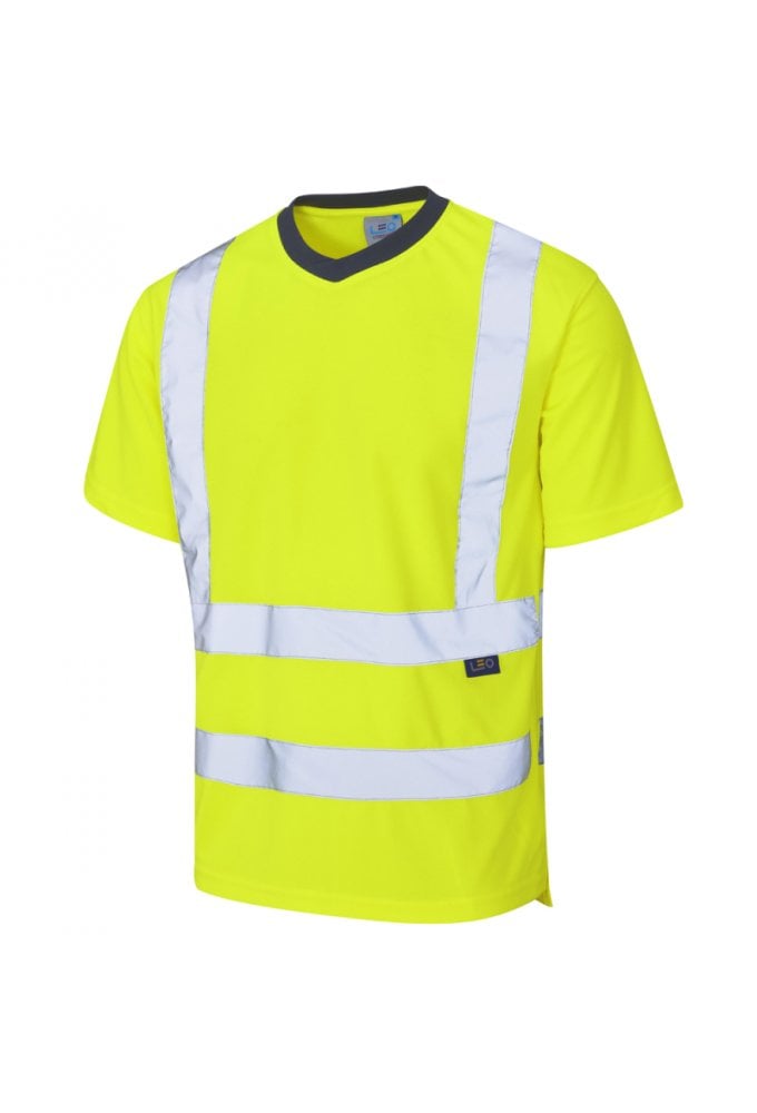 T02-Y Braunton ISO 20471 Class 2 Coolviz EcoViz®RP T-Shirt Yellow (Small To 6XL)