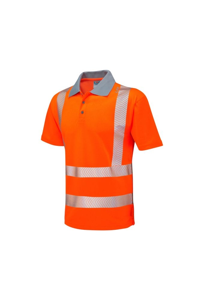 P03-O Woolacombe ISO 20471 Class 2 Coolviz Plus Polo Shirt Orange (Small To 6XL) RIS 3279 TOM Compliant