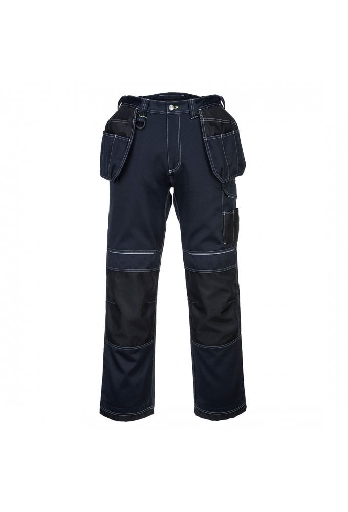 T602 - PW3 Stretch Holster Work Trousers Navy / Black (32 to 48 Waist)