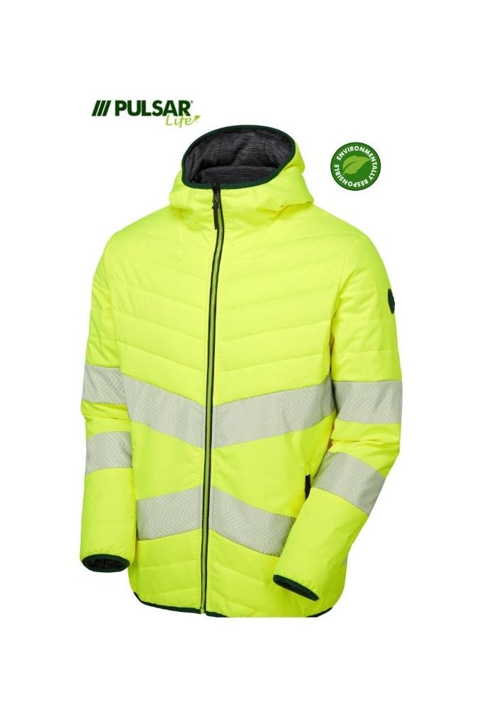 LFE962-YEL Pulsar PULSAR® LIFE GRS Ladies Reversible Puffer Jacket Yellow Size 8-26