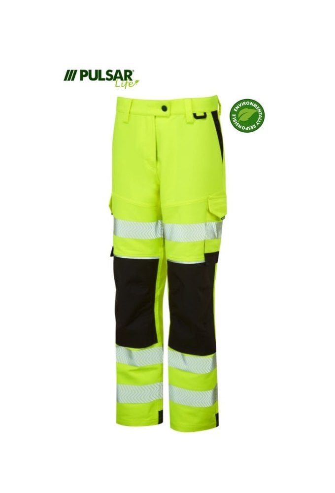 LFE921-ORG Pulsar PULSAR® LIFE Men's Stretch Combat Trouser Yellow Size 32-54 (Short, Regular and Tall Length)