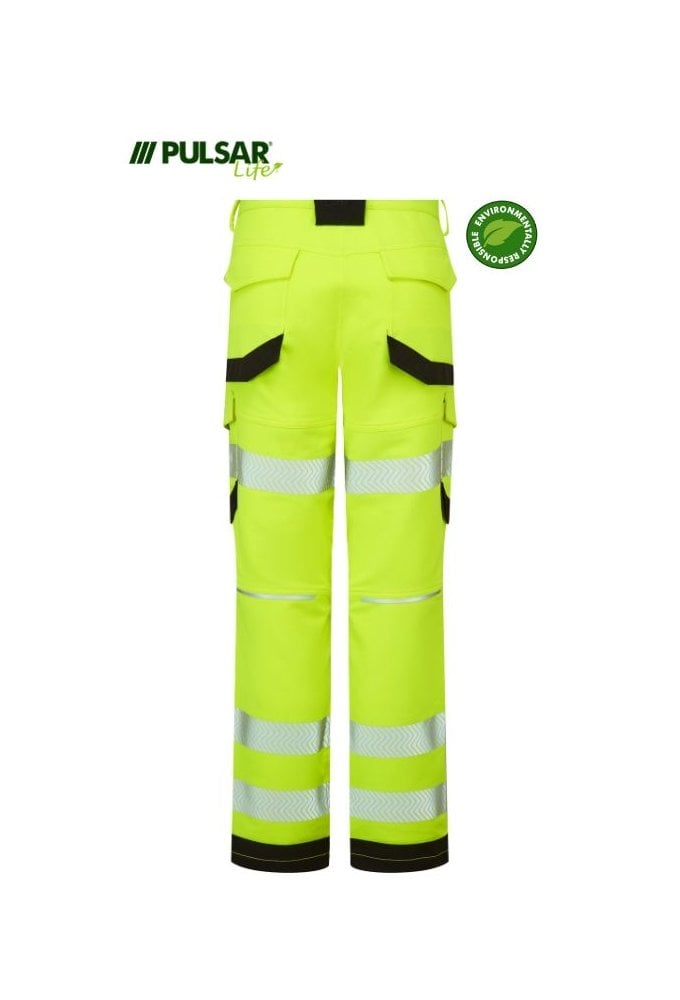 LFE921-ORG Pulsar PULSAR® LIFE Men's Stretch Combat Trouser Yellow Size 32-54 (Short, Regular and Tall Length)