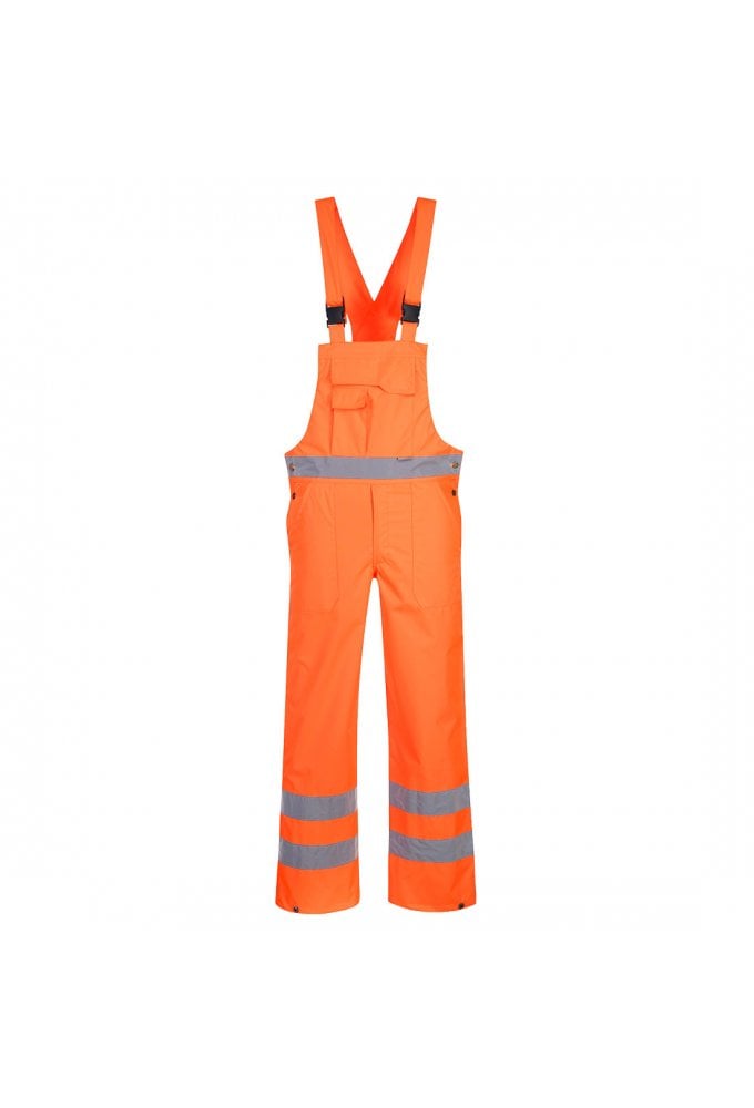 S388 - Portwest Hi-Vis Breathable Rain Bib and Brace (32 TO 50 Waist Size) 2 COLOURS