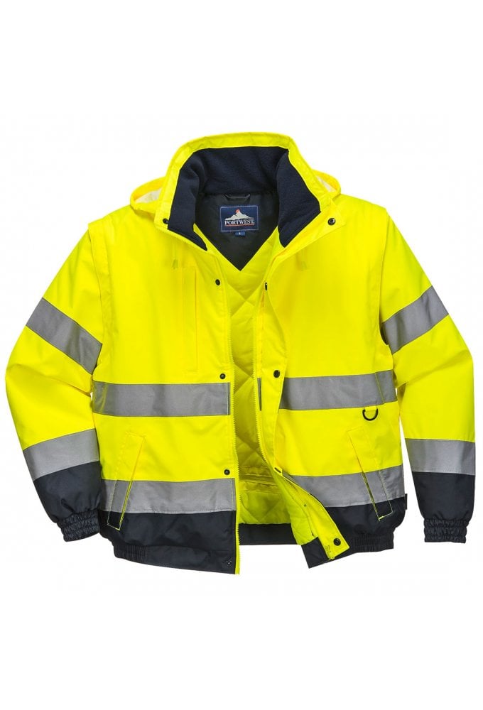 C468 - HI-Vis 2-in-1 Jacket (XSmall to 3XLarge) 2 COLOURS RIS 3279 TOM in Orange