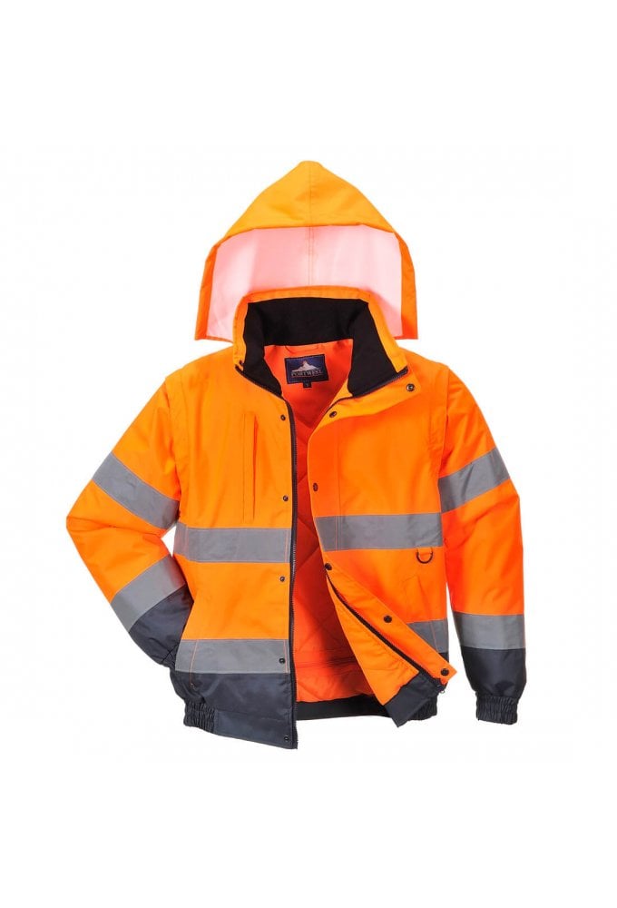 C468 - HI-Vis 2-in-1 Jacket (XSmall to 3XLarge) 2 COLOURS RIS 3279 TOM in Orange