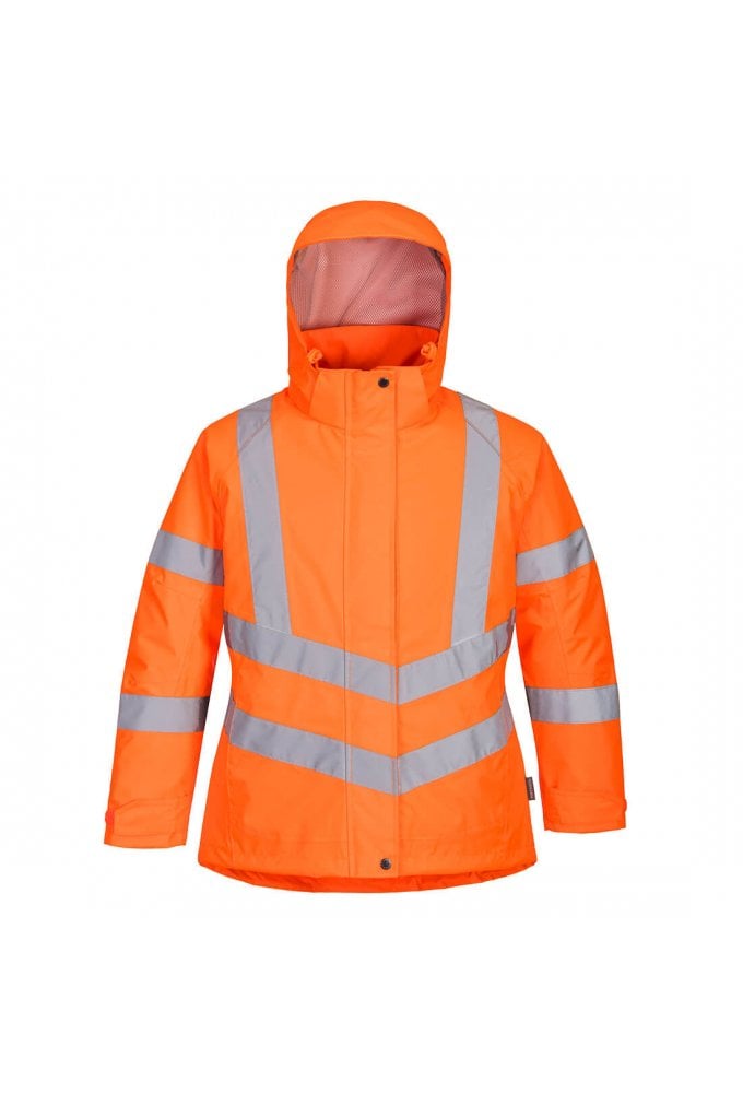 LW74 Portwest Ladies Hi Vis Winter Jacket (XSmall TO 3XLARGE) 2 COLOURS RIS 3279 Orange Only