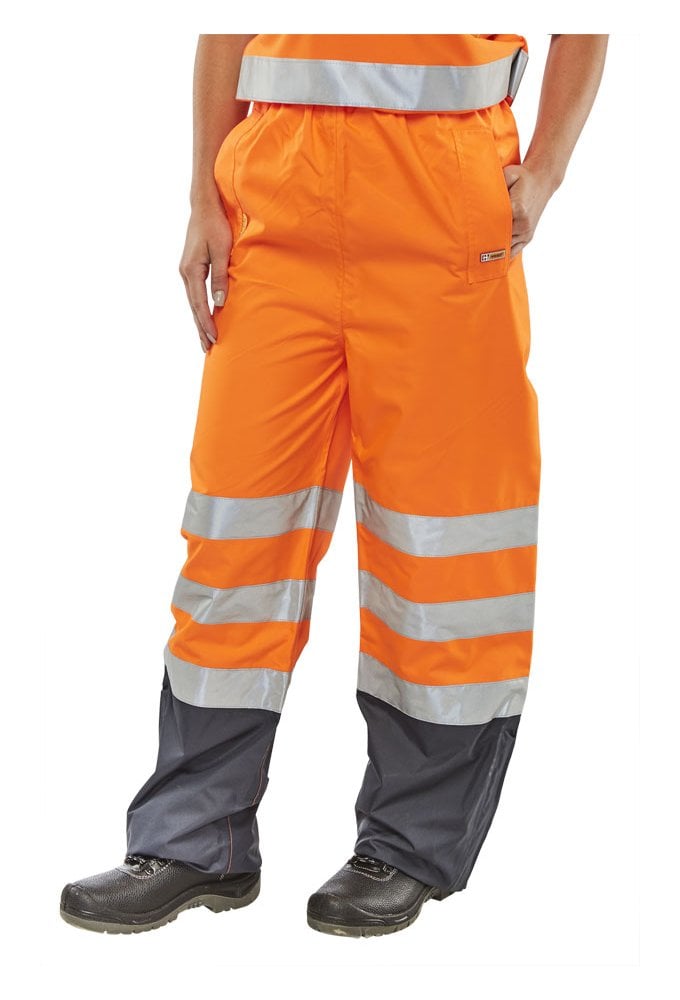 BET Class 1 Belfry Two Tone Breathable Overtousers (Small To 3XL) RIS 3279 Orange Only