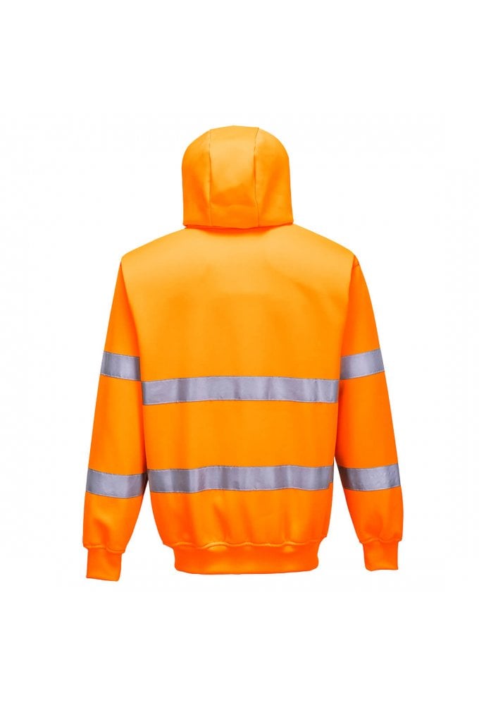 B305 Hi-Visibility Full Zip Hoody (Small To 3XL) 2 COLOURS RIS 3279 TOM in Orange