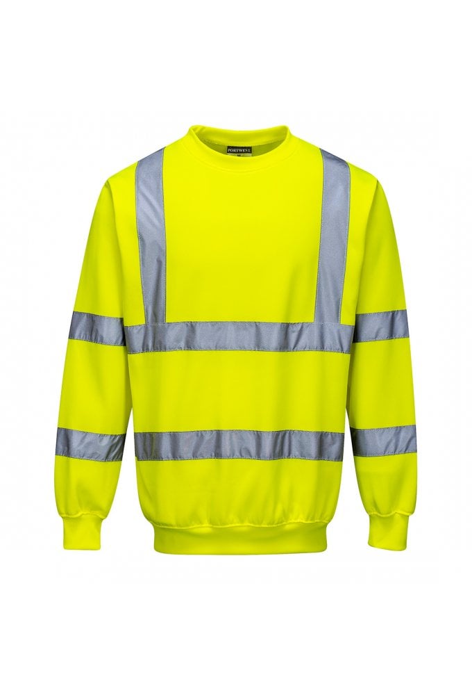 B303 Hi-Visibility Sweatshirt (XSmall To 5XL) 2 COLOURS RIS 3279 TOM in Orange