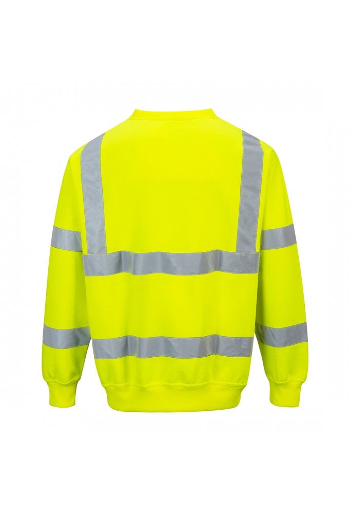 B303 Hi-Visibility Sweatshirt (XSmall To 5XL) 2 COLOURS RIS 3279 TOM in Orange