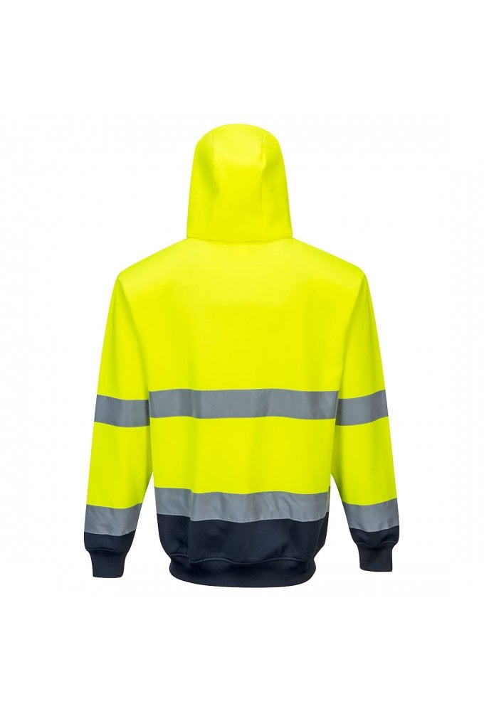 B317 Two Tone Zip Front Hoodie (Small to 3Xlarge) 2 COLOURS RIS 3279 in Orange